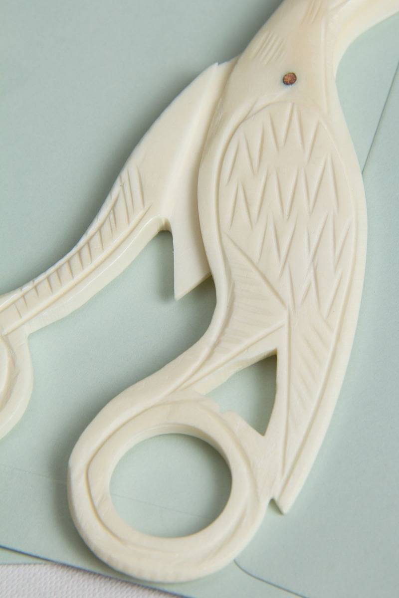 Hand-Carved Drongo Scissors