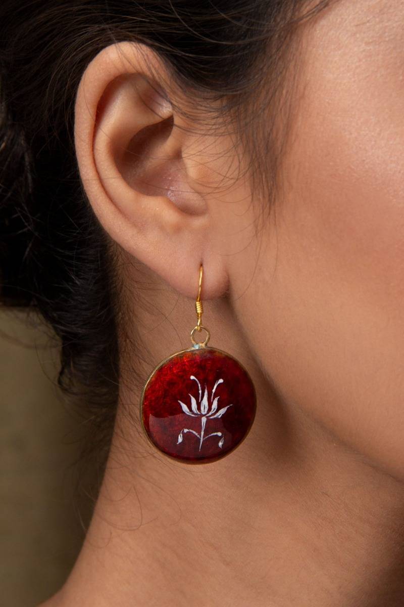 Kairav Carmine Earrings