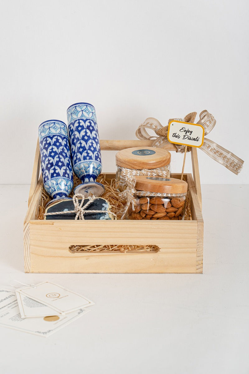 Marvellous Blue Gift Basket