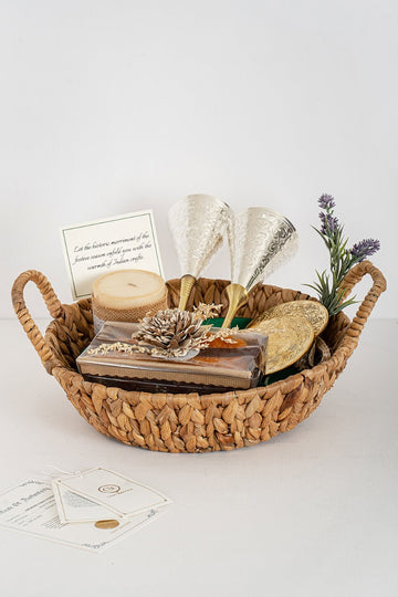Benazira Brass Gift basket