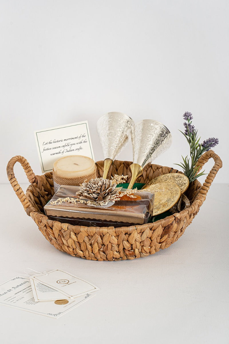 Benazira Brass Gift basket