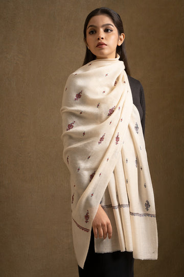 Snowy Serenity Pashmina Stole