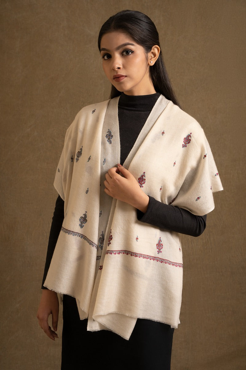 Snowy Serenity Pashmina Stole