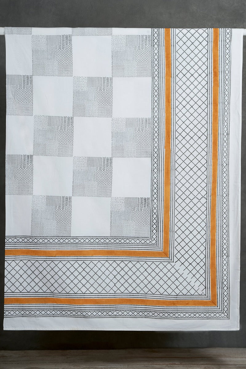 Rohat Block Print Double Bedsheet With Pillow Covers