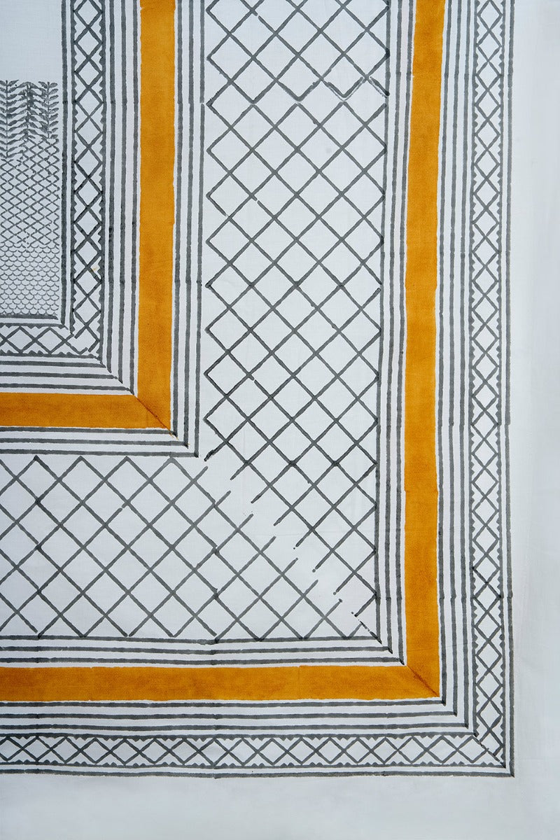 Rohat Block Print Double Bedsheet With Pillow Covers