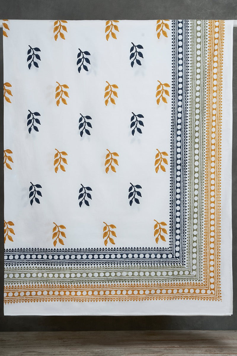 Jalor Block Print Double Bedsheet With Pillow Covers