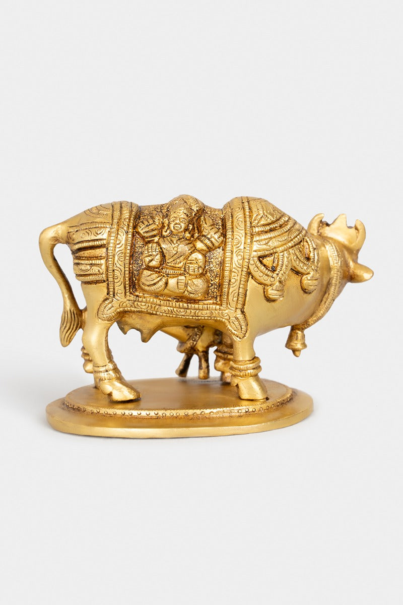 Nurturing Bond Brass Engraved Statue