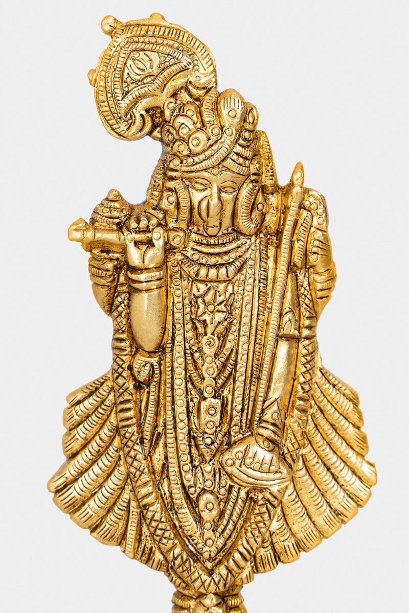Divine Serenade Brass Engraved Statue
