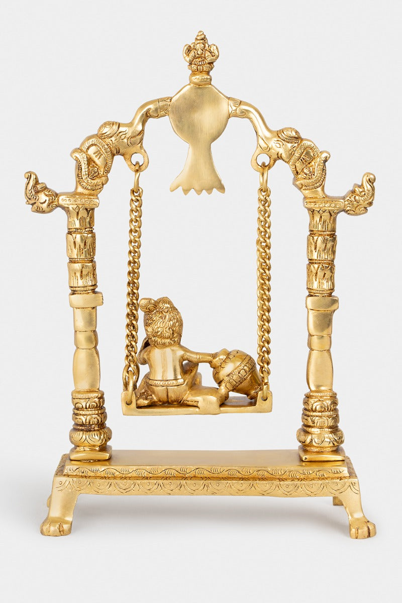 Playful Blessings Brass Engraved Jhoola