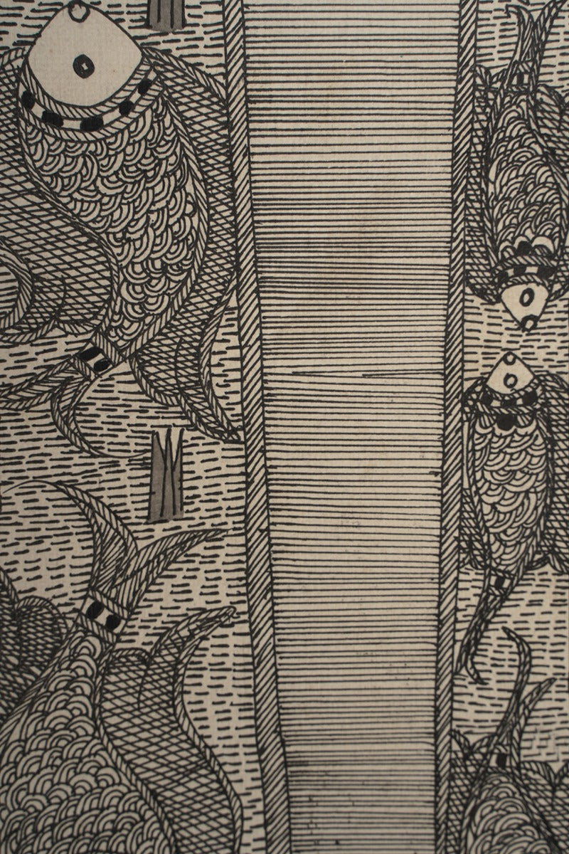 Ekdanta Madhubani Art ( 34 " x 9.5" )