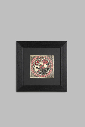 Matsya Madhubani Art ( 8" x 8" )