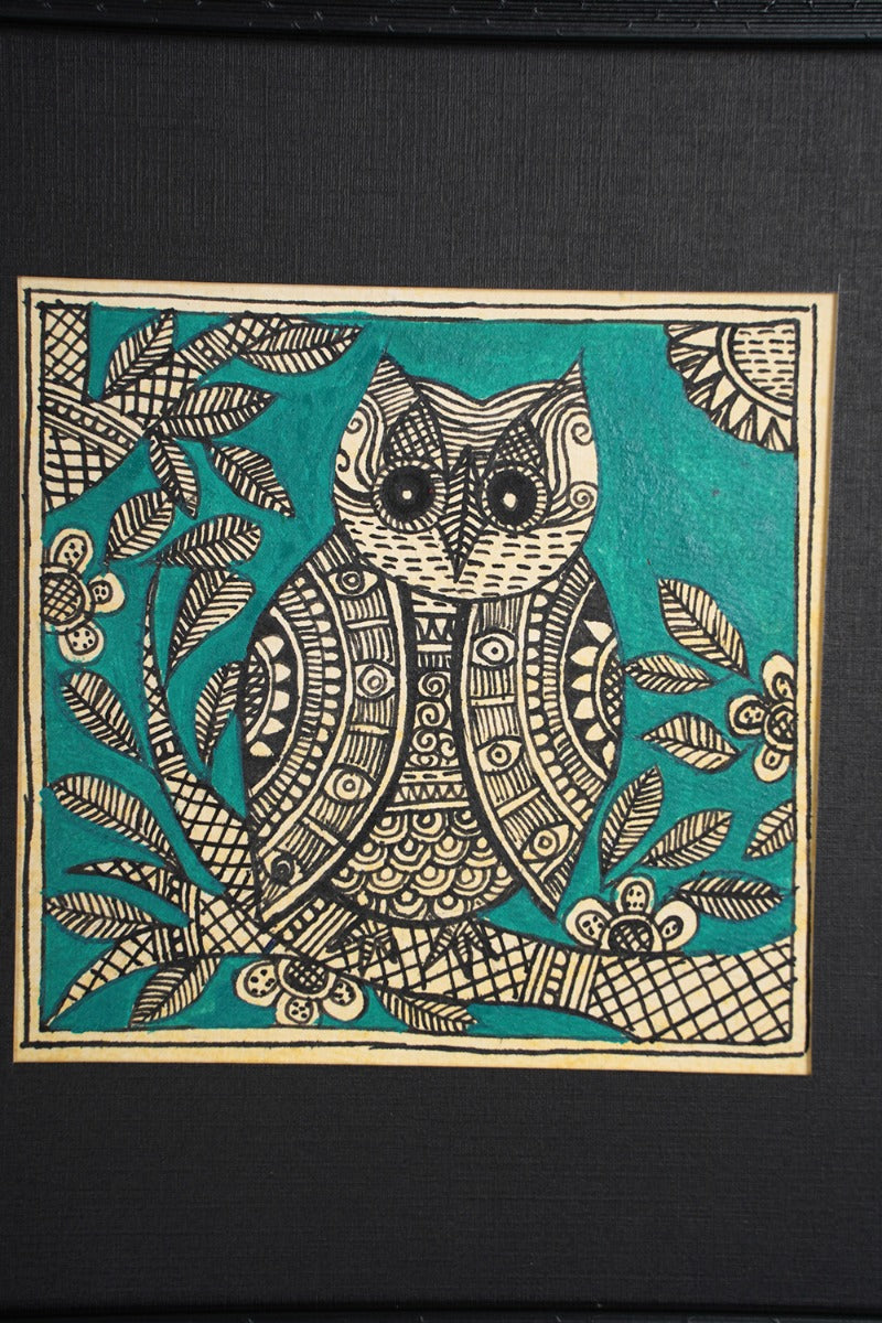 Ulluk Madhubani Art ( 8" x 8" )