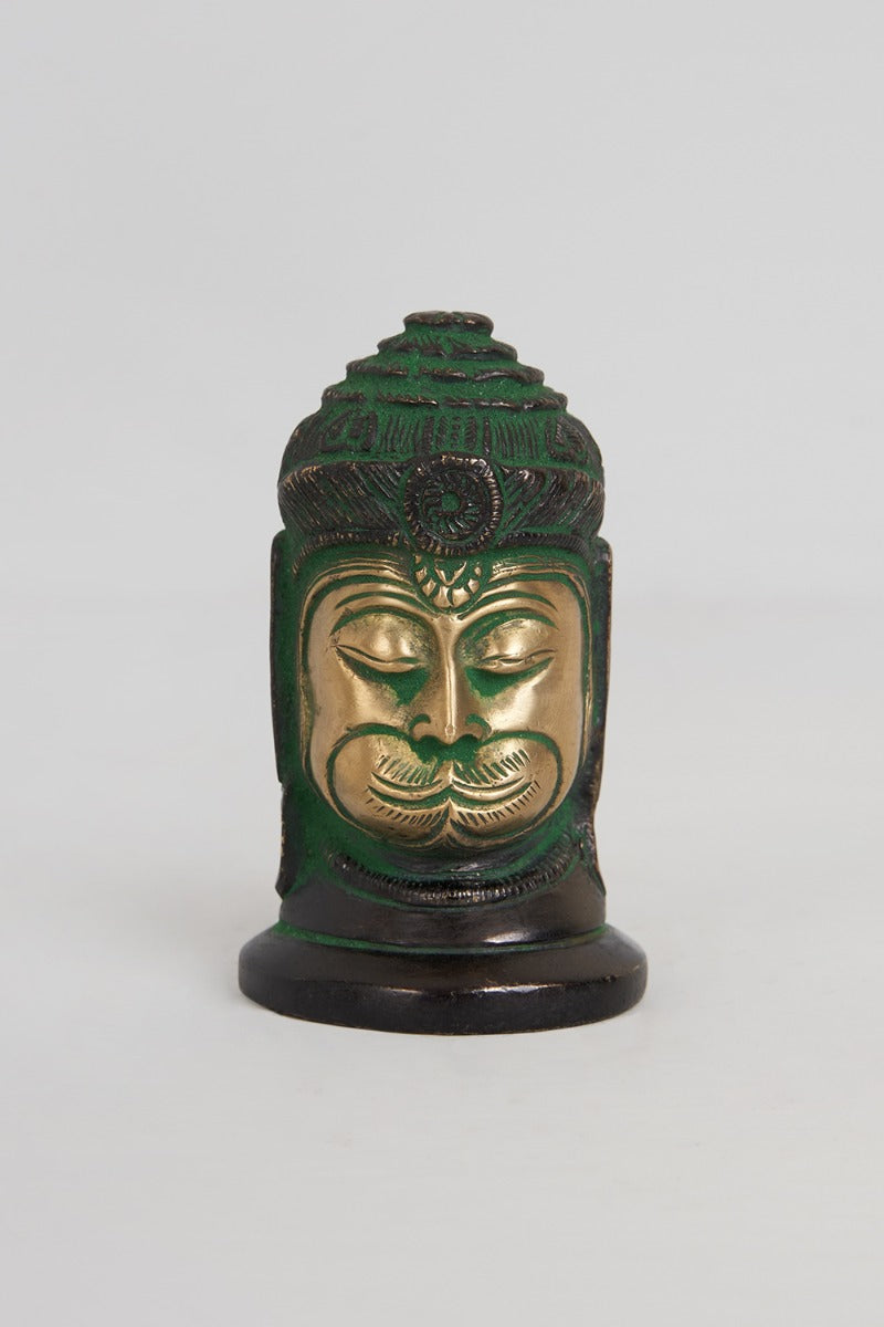 Devotional Strength Brass Hanuman Bust (Small)