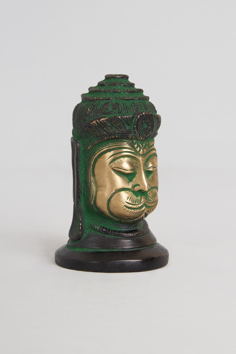 Devotional Strength Brass Hanuman Bust (Small)