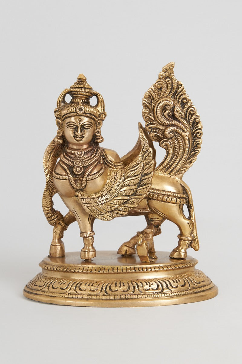 Sacred Wings Brass Kamdhenu Statue