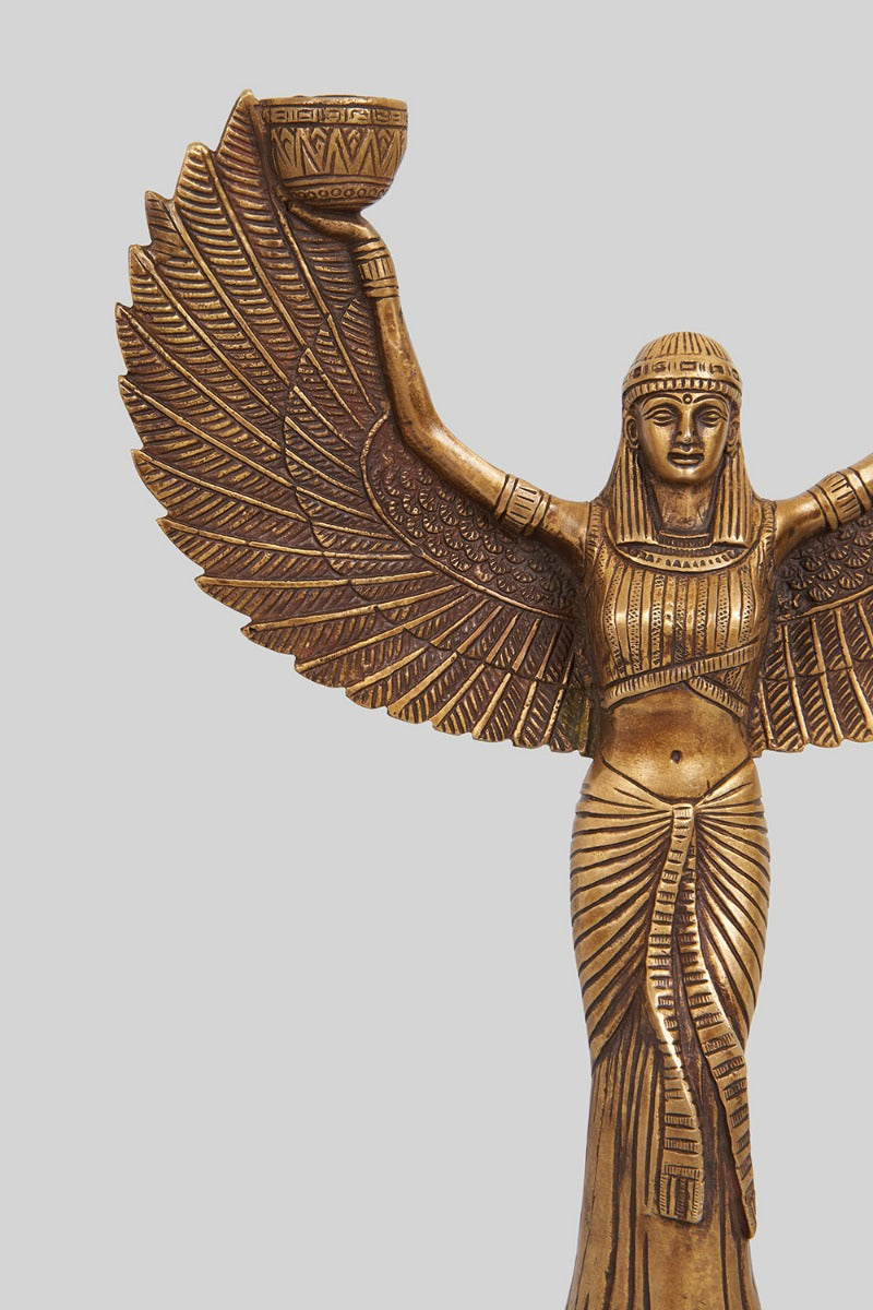 Lady Candle Holder Brass