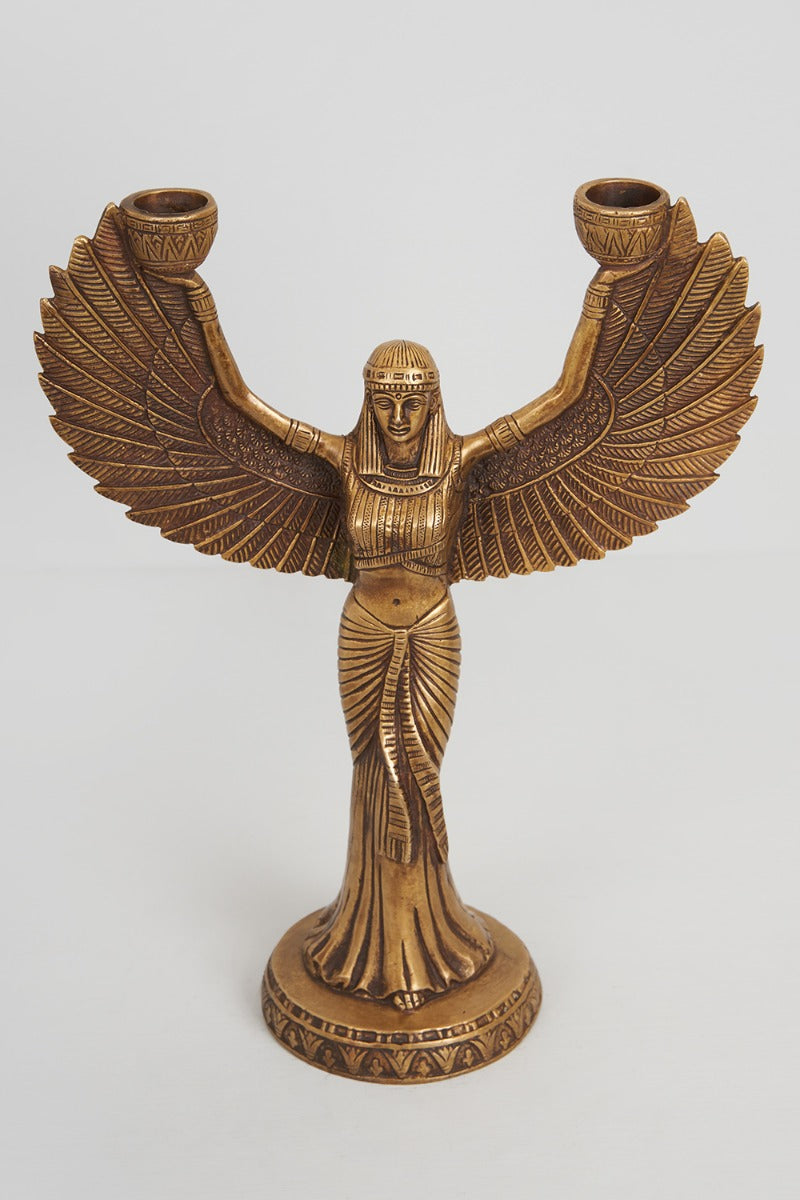 Lady Candle Holder Brass