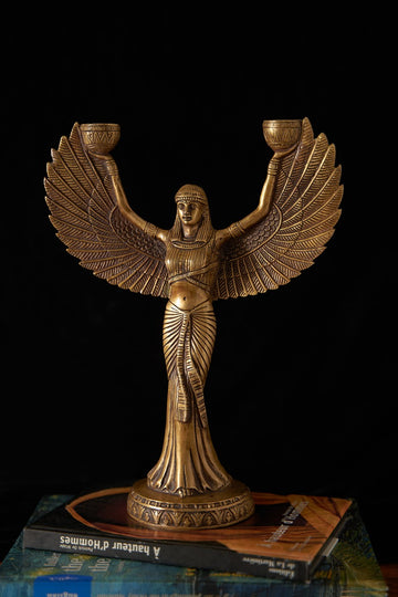 Lady Candle Holder Brass