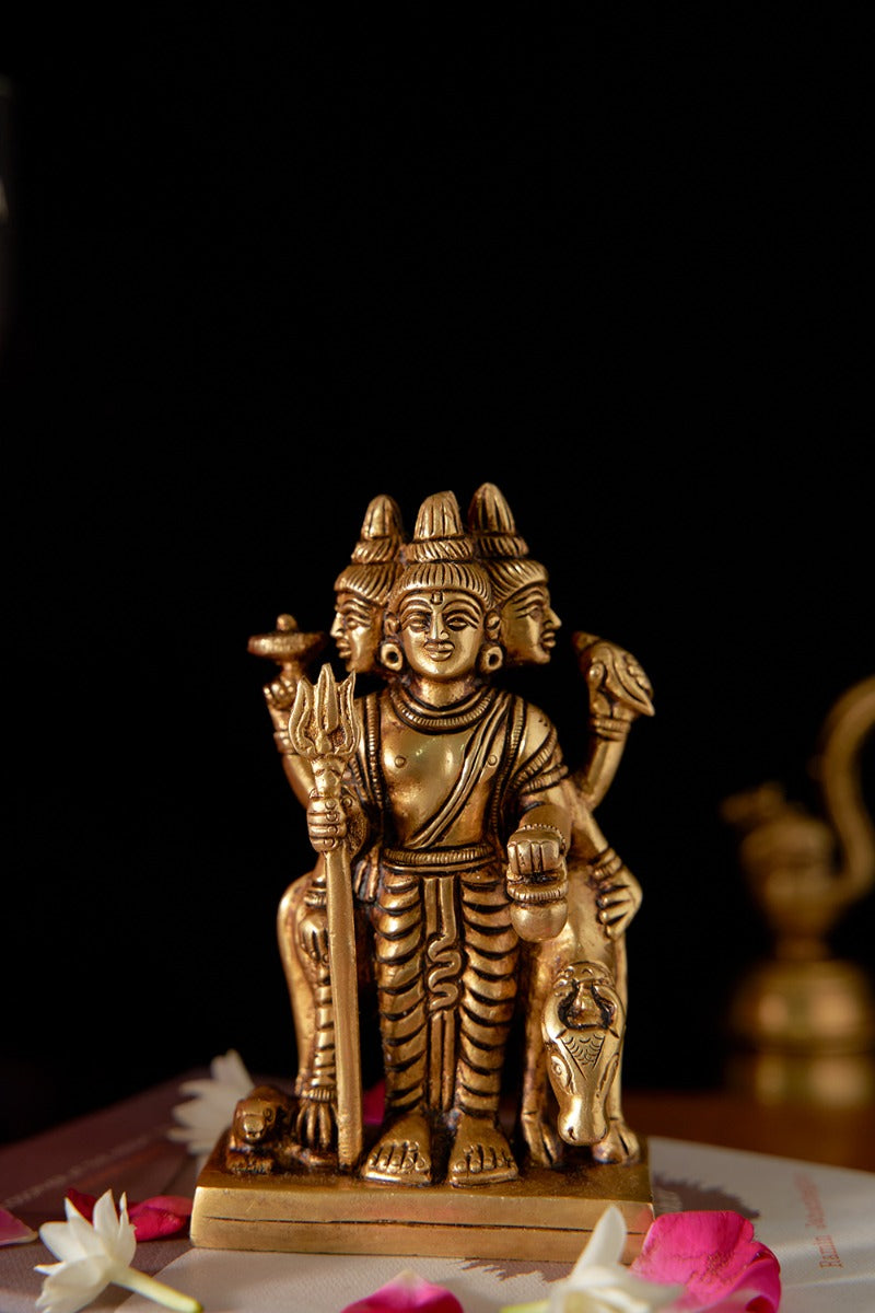 Divine Trinity Brass Dattatreya Accent