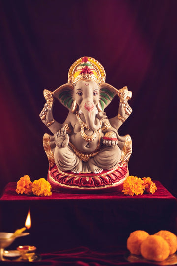 10” Eco-Friendly Ganesh Idol (seed inside)
