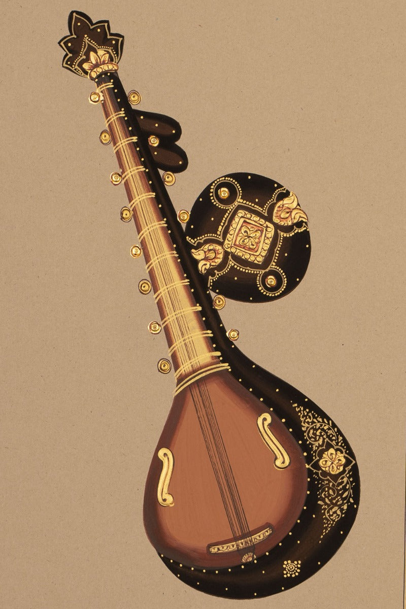 Sarod Miniature Art ( 13.5 in x 9.5 in )