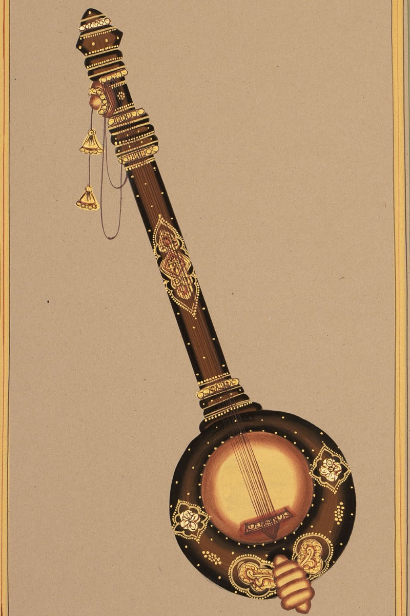 Sitar Miniature Art( 13.5 in x 9.5in)