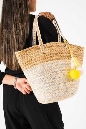 Ray of Sunshine Jute Handbag