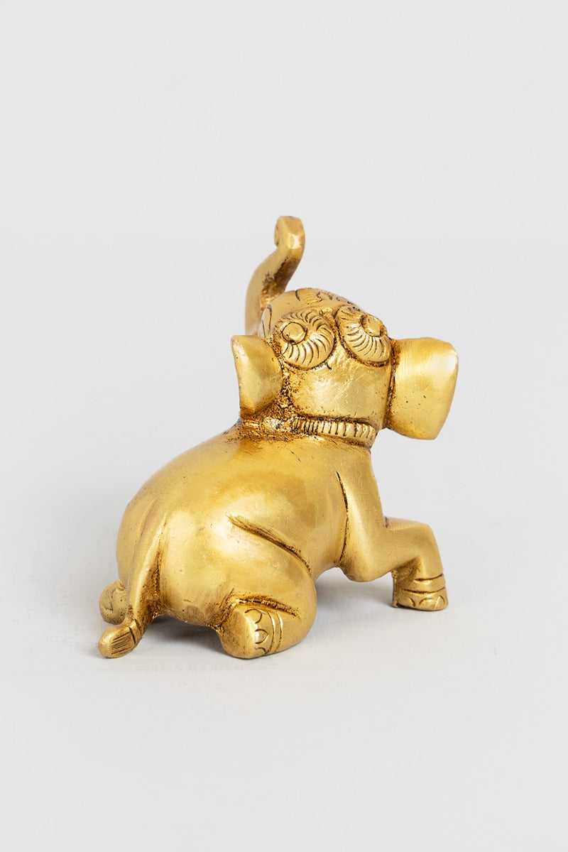 Two-of-a-Kind Brass Baby Elephant Set