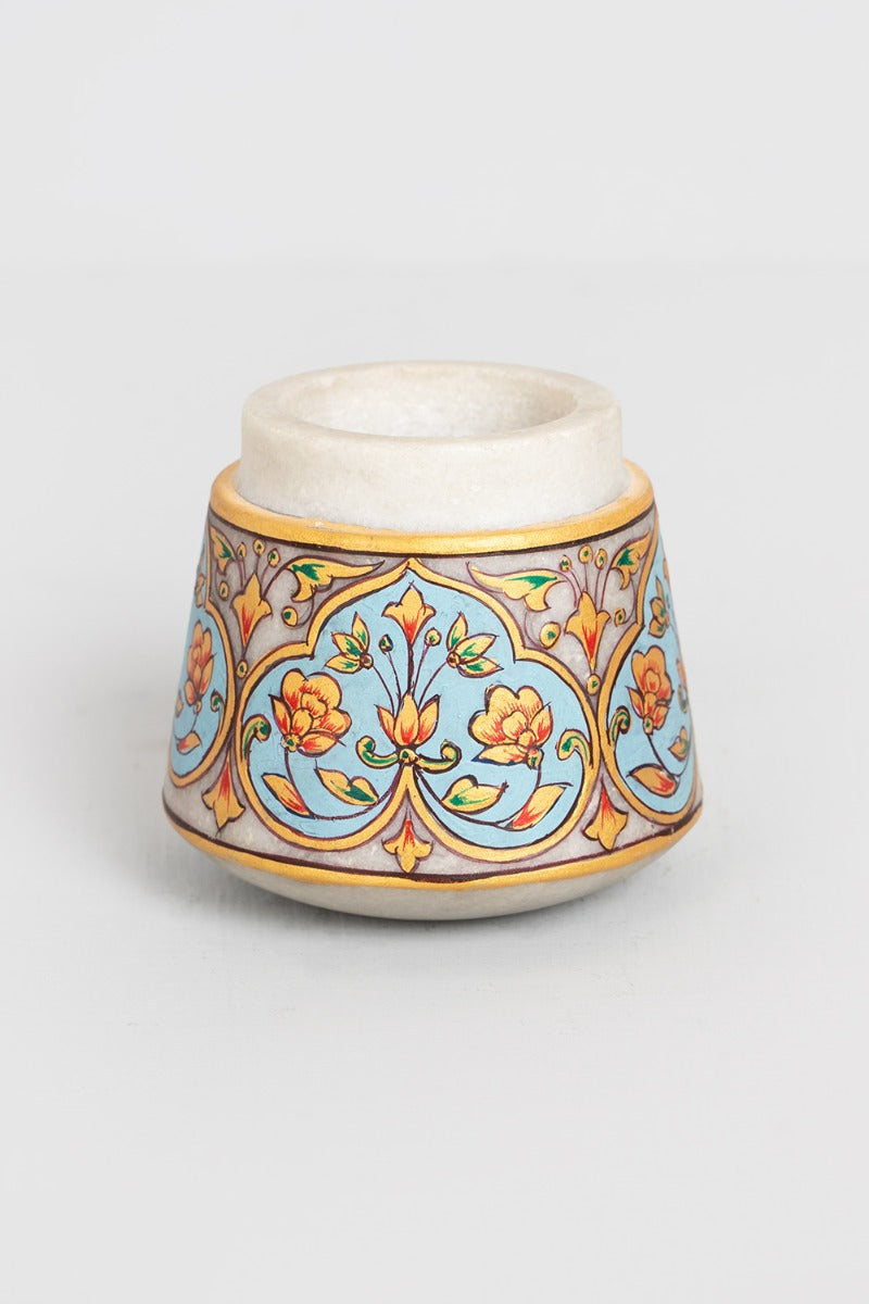 Blooming Beauty Marble Candle Stand