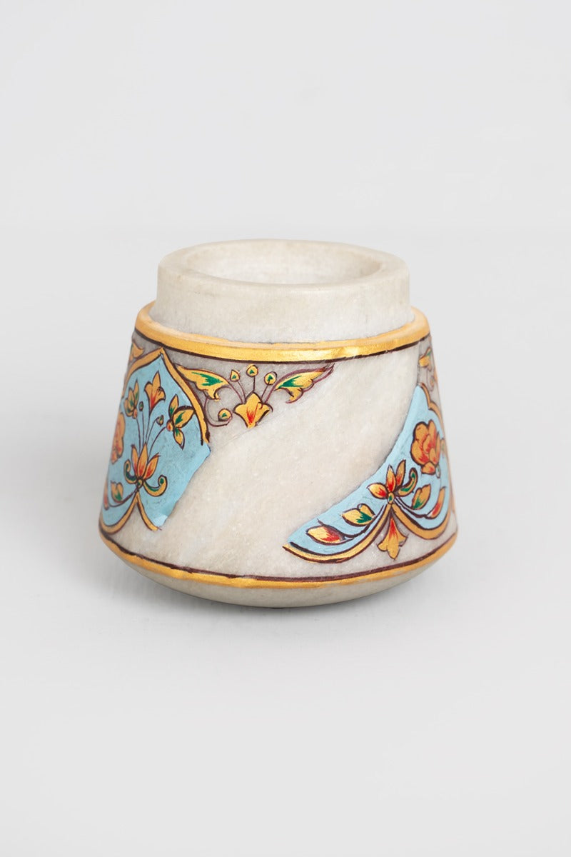 Blooming Beauty Marble Candle Stand