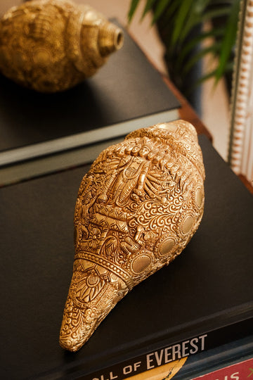 Vishnu  Virat Roop Decorative Brass Conch
