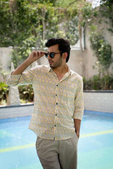 Quirky Straight Collar Pineapple Shirt
