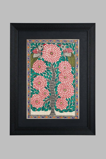 Gulaab Madhubani Art ( 15" x 11.5")