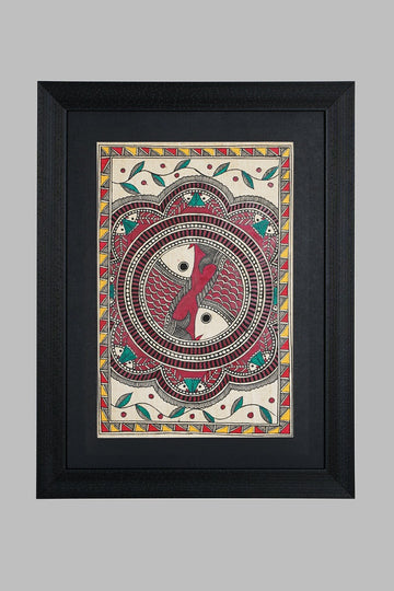 Bater Madhubani Art ( 15" x 11.5")