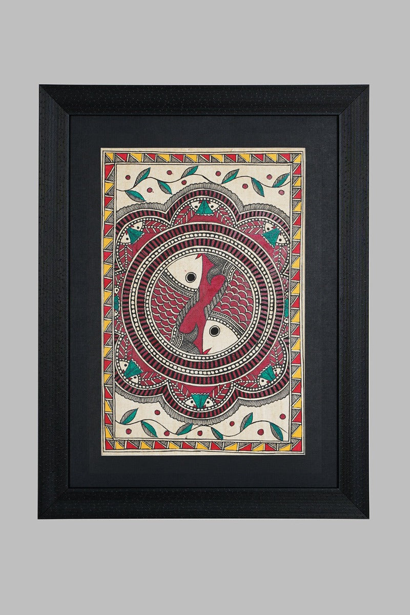 Bater Madhubani Art ( 15" x 11.5")