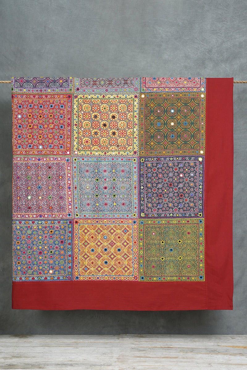 Suhelya Double Ajrakh Bed Cover