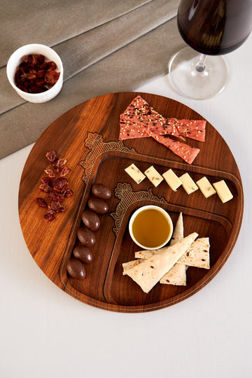 Circular platter with layers