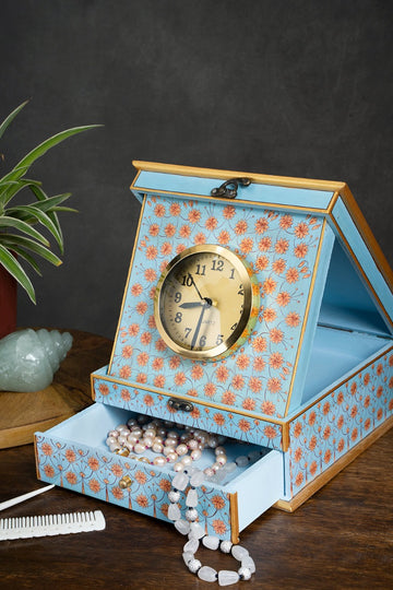 Azul Decorative Box With Clock