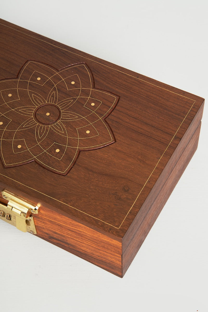 Wooden box with number lock