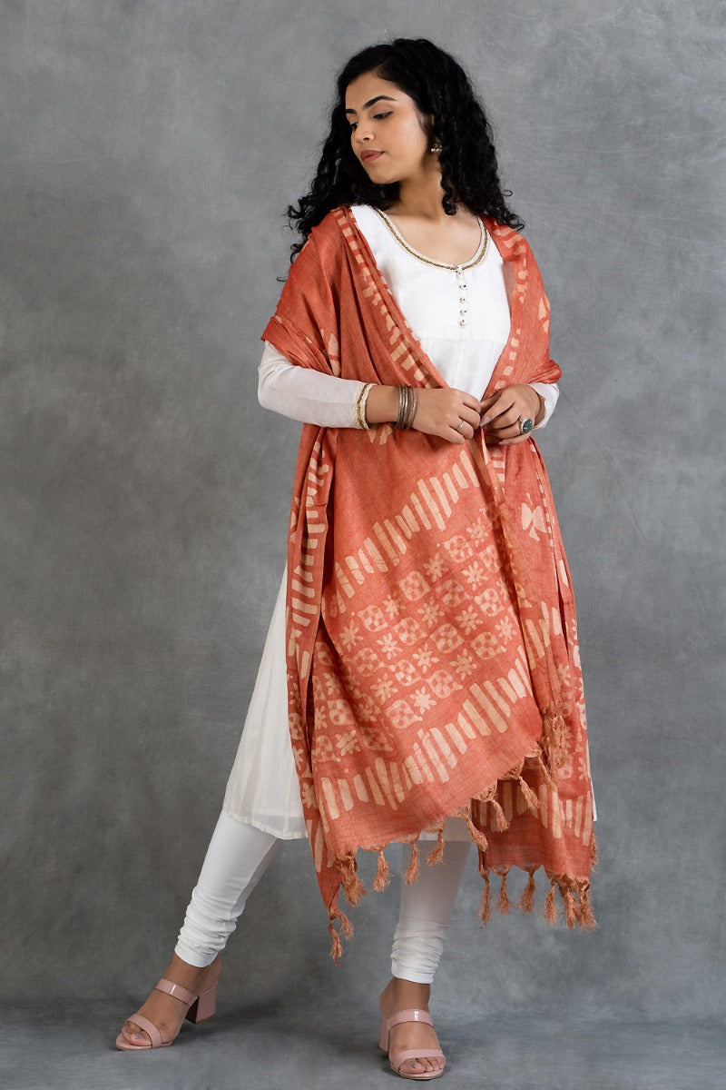 Tempting Tangerine Dupatta