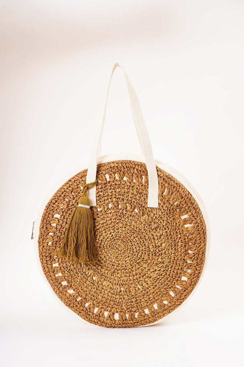 Morning Glory Raafia Handbag