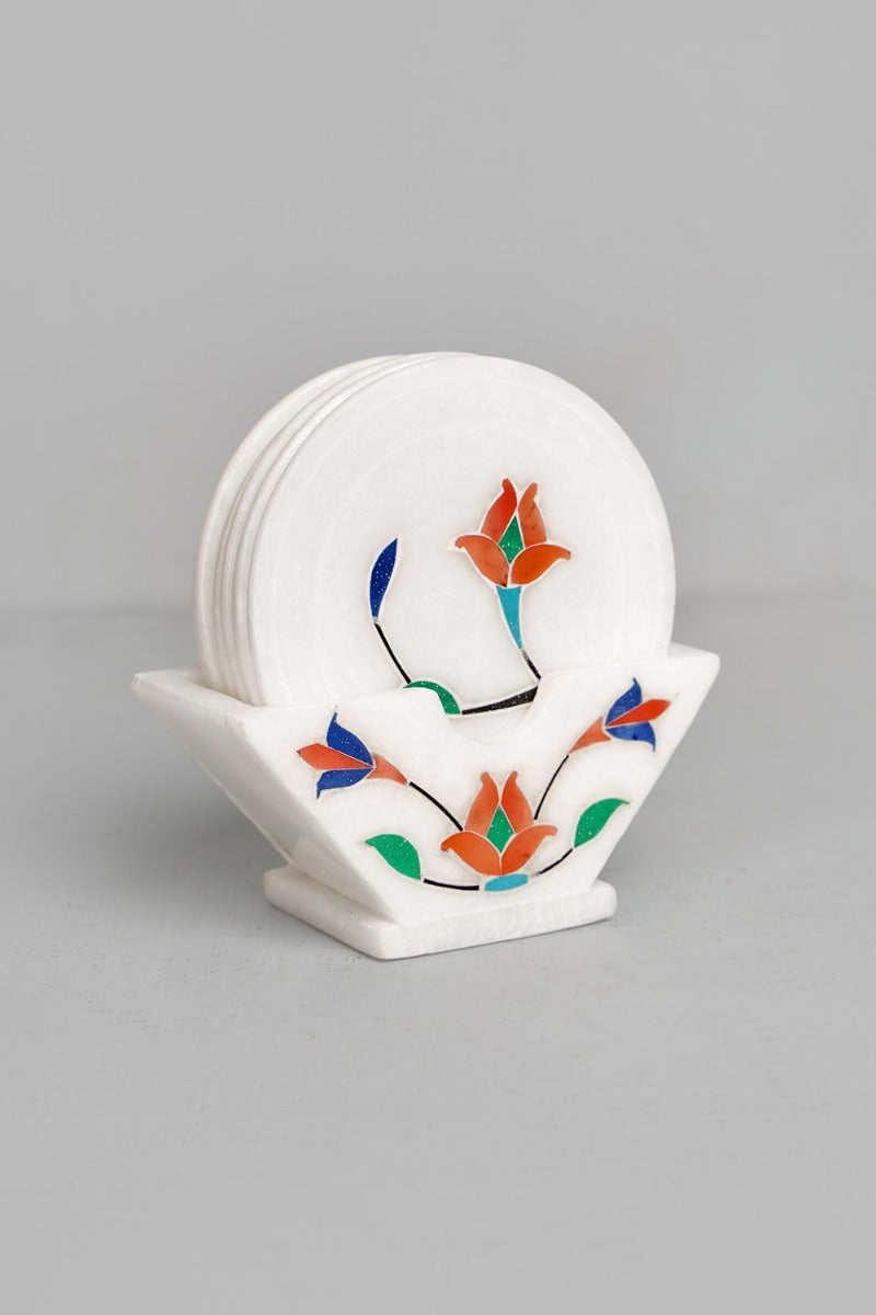 Tulip Marble Coasters (Set of 6)