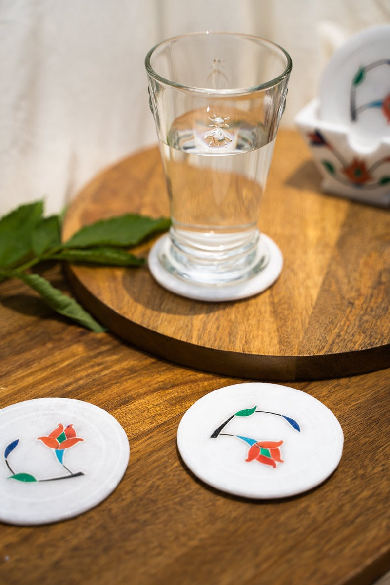 Tulip Marble Coasters (Set of 6)