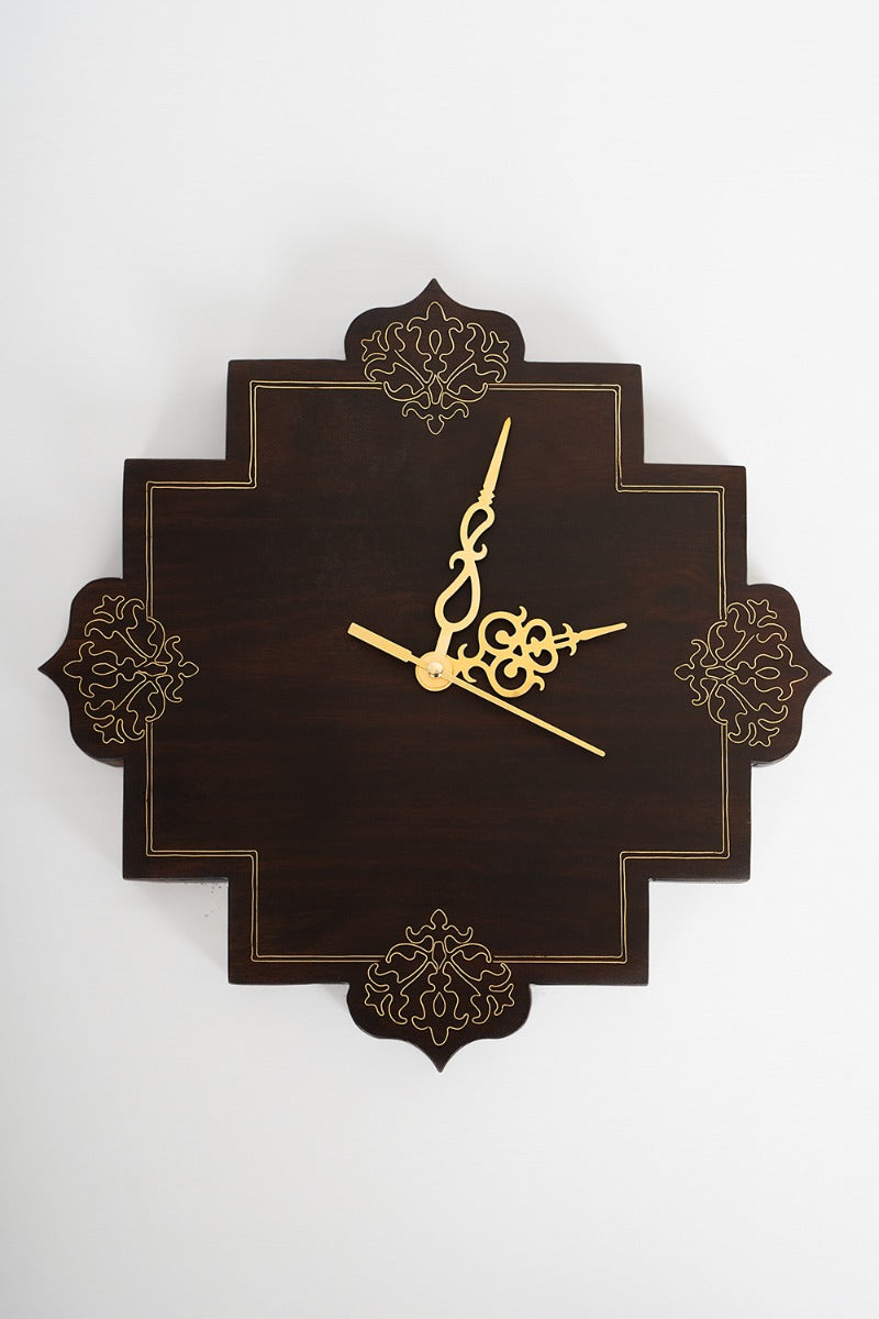 Golden Elegance Wall Clock