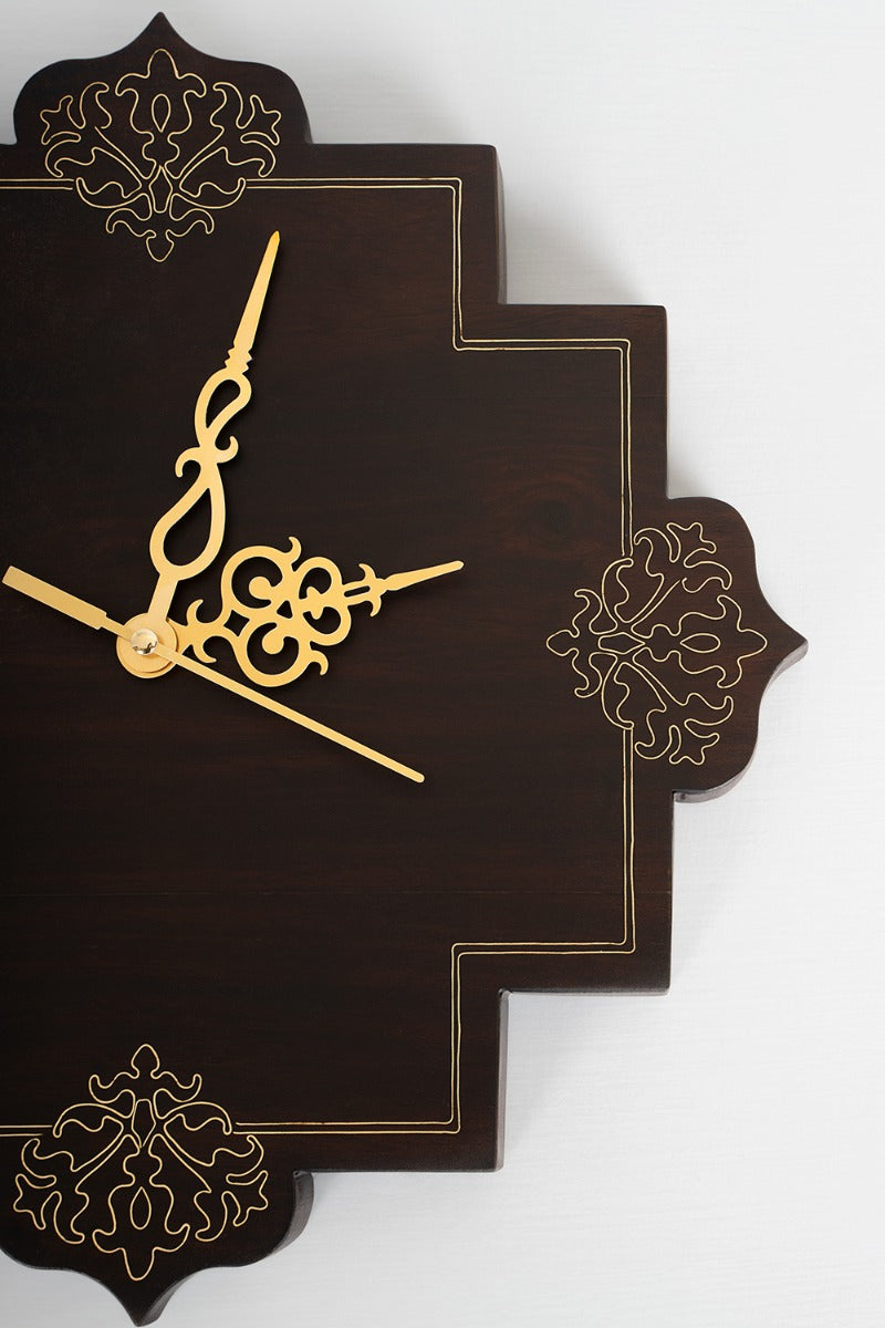 Golden Elegance Wall Clock