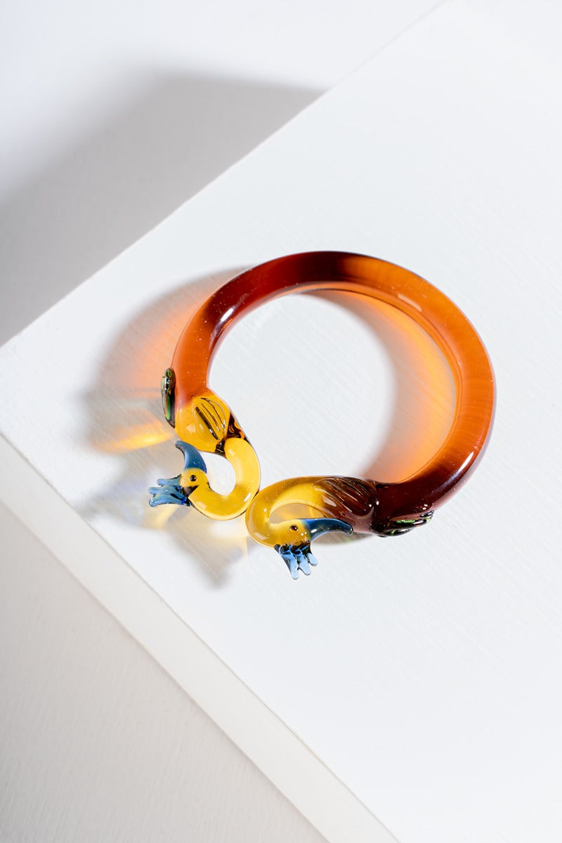 Morni Glass Art Bangle-Red-2-4 ( Diameter- 2.6" )