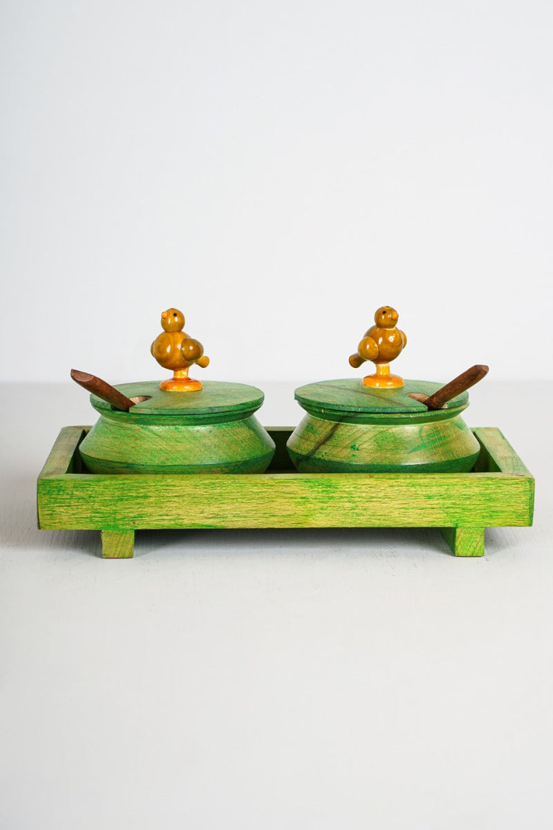 Artistic tray & haandi set