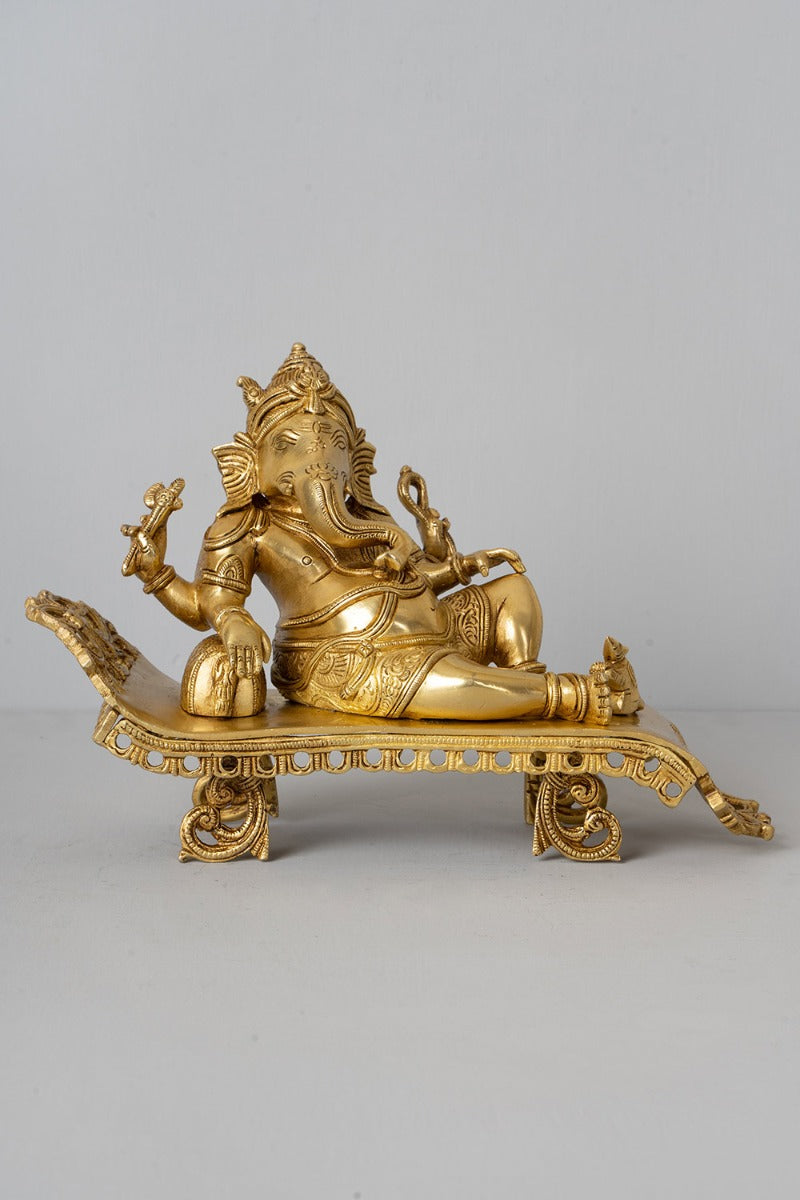 Harmonious reclining Ganesha