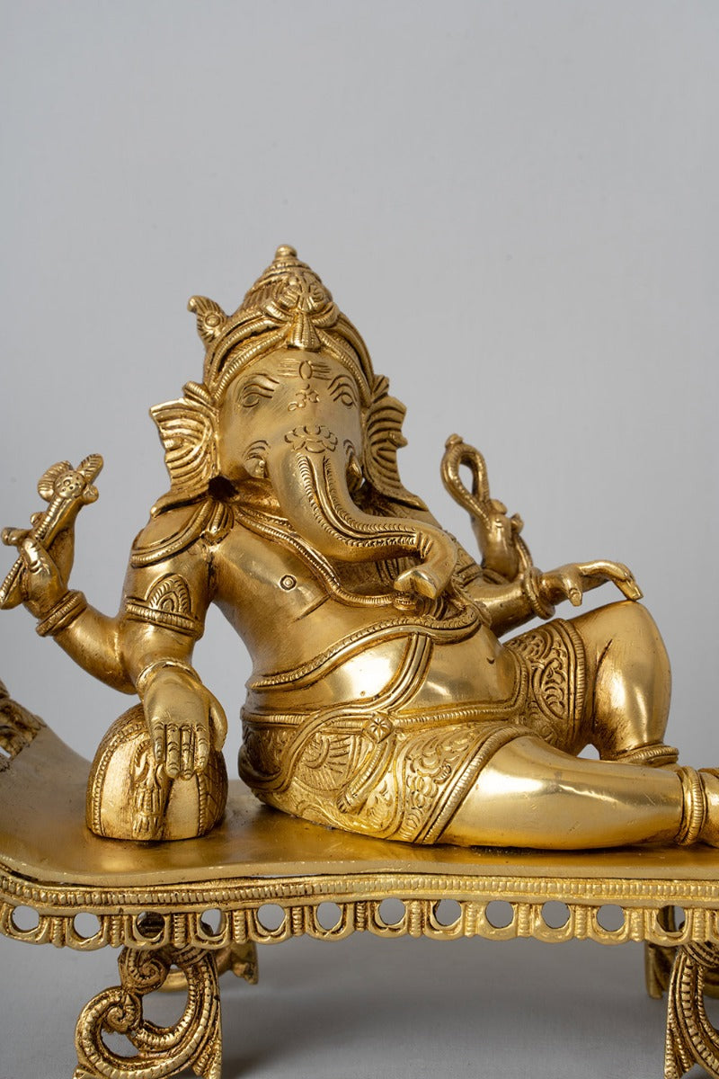Harmonious reclining Ganesha