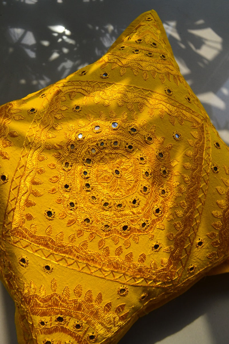 Sethos Embroidered Cushion Cover ( 16" x 16")